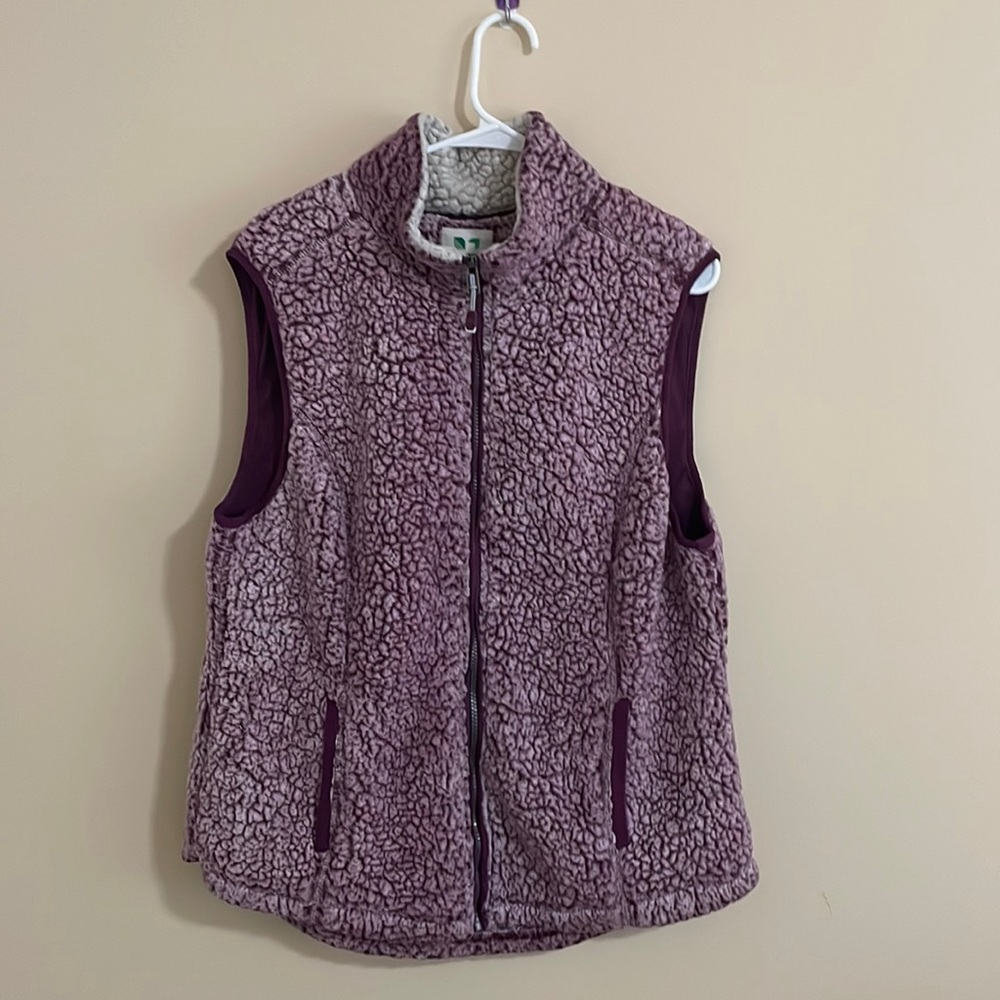 Purple fuzzy vest